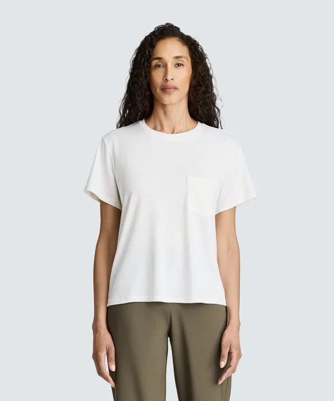 Women's Merino Boxy Pocket Tee - Unbound Merino