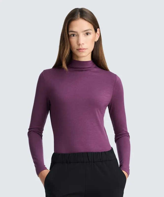 Women's Merino Mock Neck Top - Unbound Merino