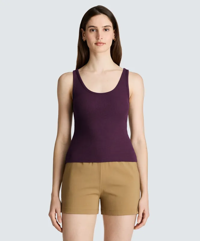 Women's Merino Rib Scoop Neck Tank - Unbound Merino