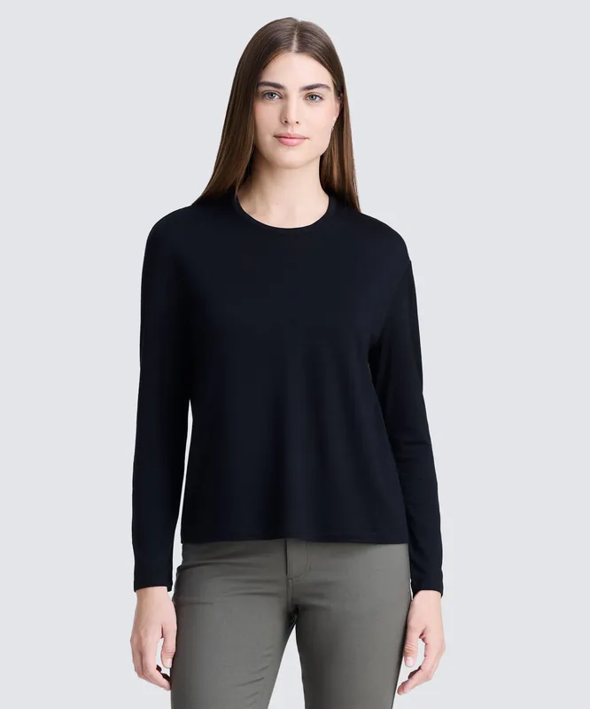 Women's Relaxed Long Sleeve Merino Crew - Unbound Merino