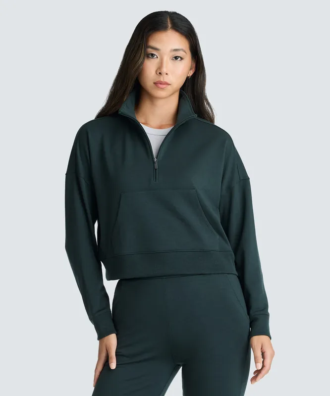 Women's Merino Cropped Quarter Zip - Unbound Merino