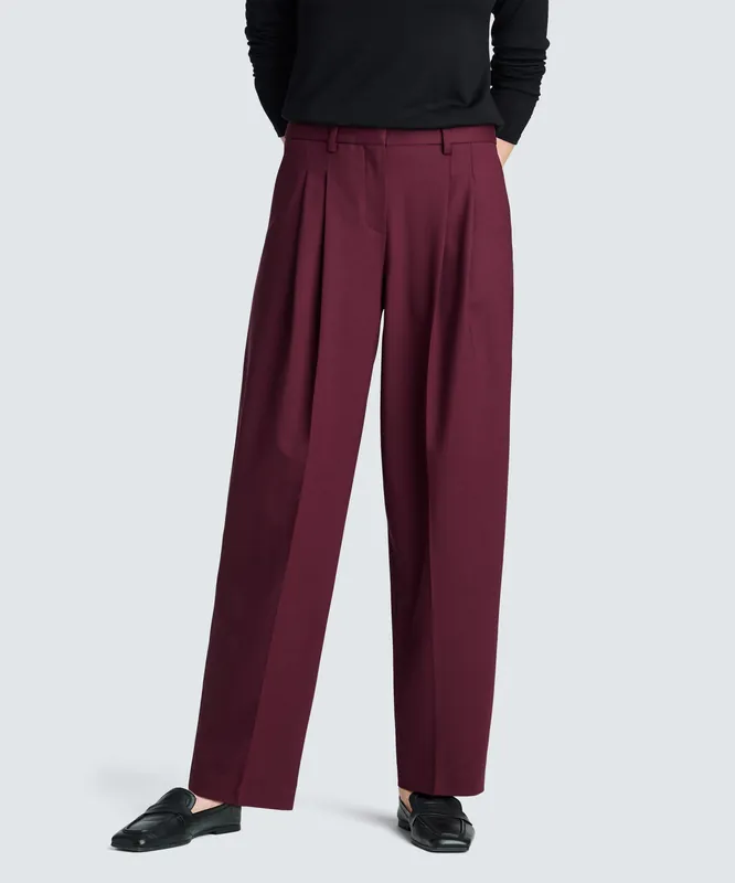 Women's Wide Leg Merino Travel Trouser - Unbound Merino