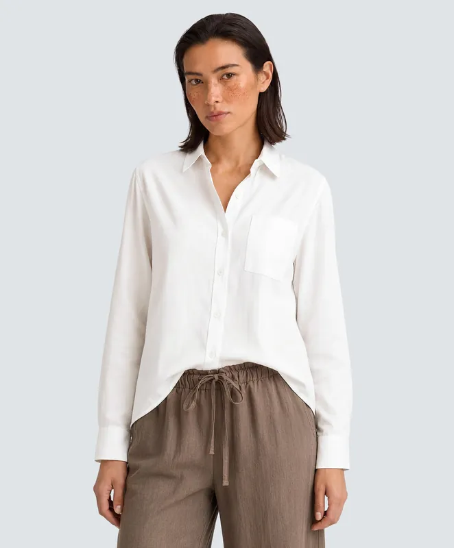 Women’s Merino Linen Shirt - Unbound Merino