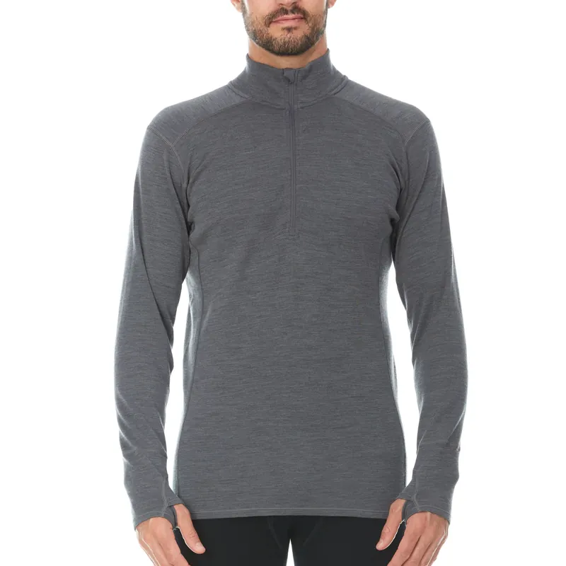 Midweight Men's Wool 1/4 Zip - 100% Merino Wool