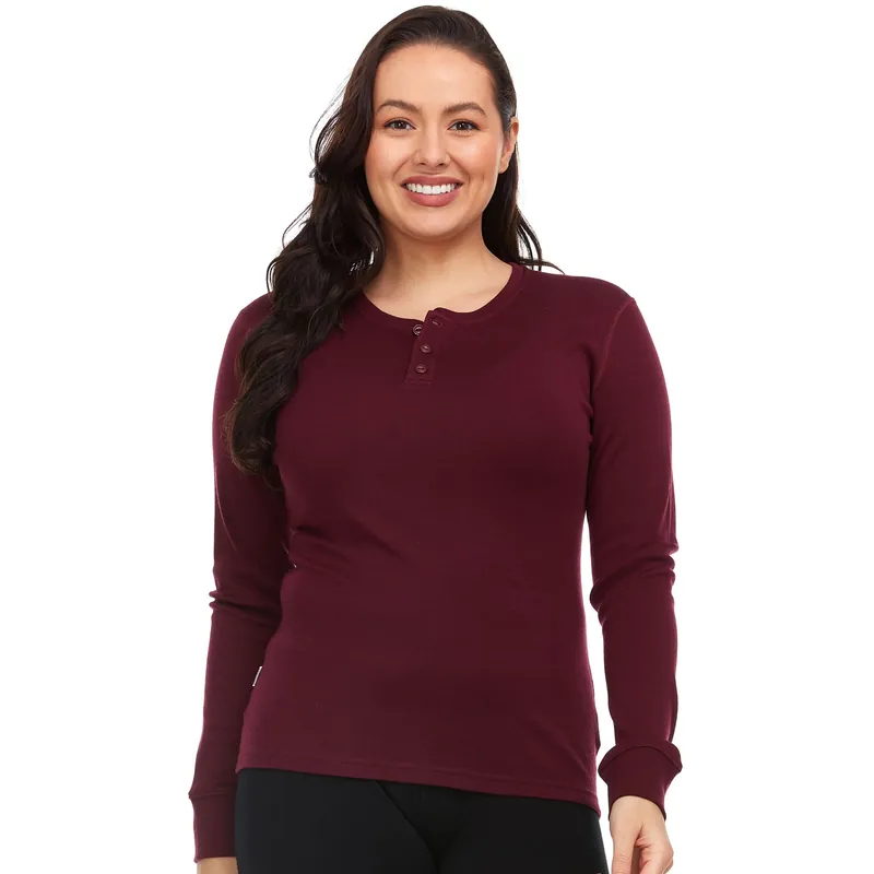 Women's Midweight Merino Wool Henley | 100% Merino Wool - Minus33 Merino Wool Clothing