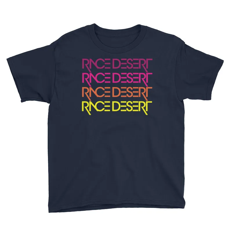 Kids Race Desert Sunset T-Shirt - Navy