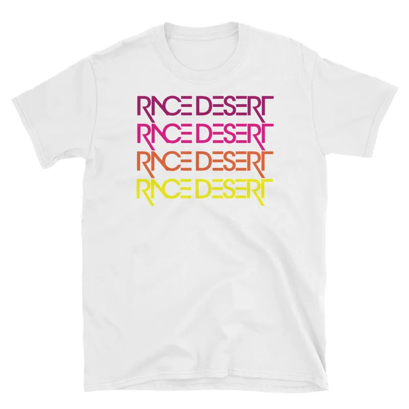 MENS RACE DESERT SUNSET T-SHIRT - WHITE