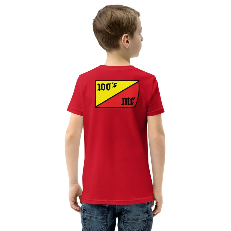 100s MC Club Member Youth Short Sleeve T-Shirt - OG 100s Flag