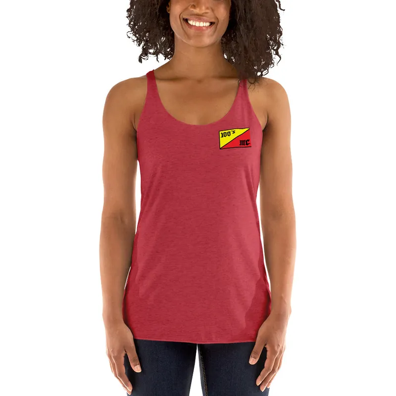 100's Flag Women's Racerback Tank - Race Desert