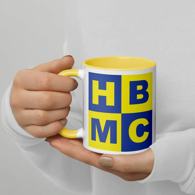 HBMC Club Mug with Yellow Inside - Race Desert