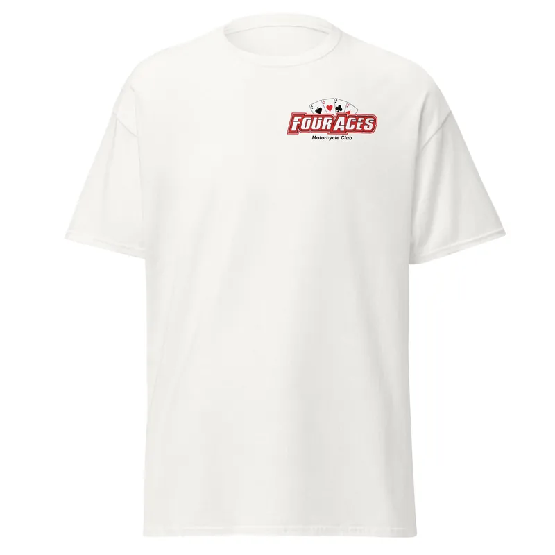4 Aces White Adult Club T-Shirt