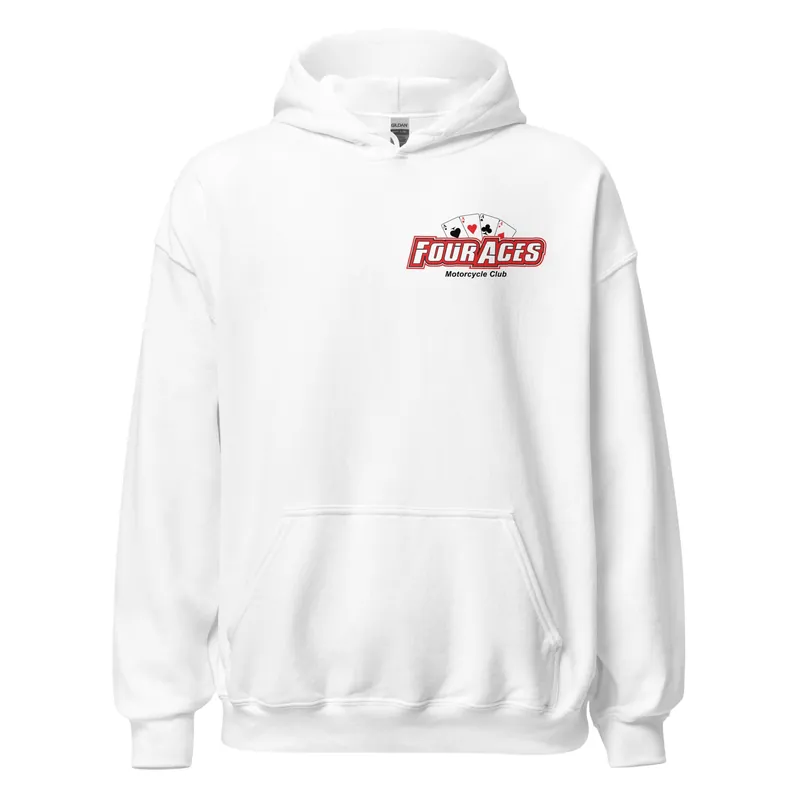 4 Aces White Adult Club Hoodie - Race Desert