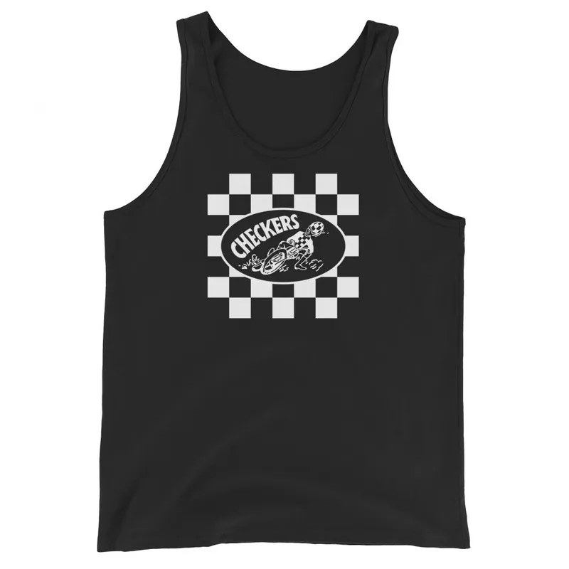 Checkers MC Men's Slider Bar Black Tank Top - Official Club Apparel