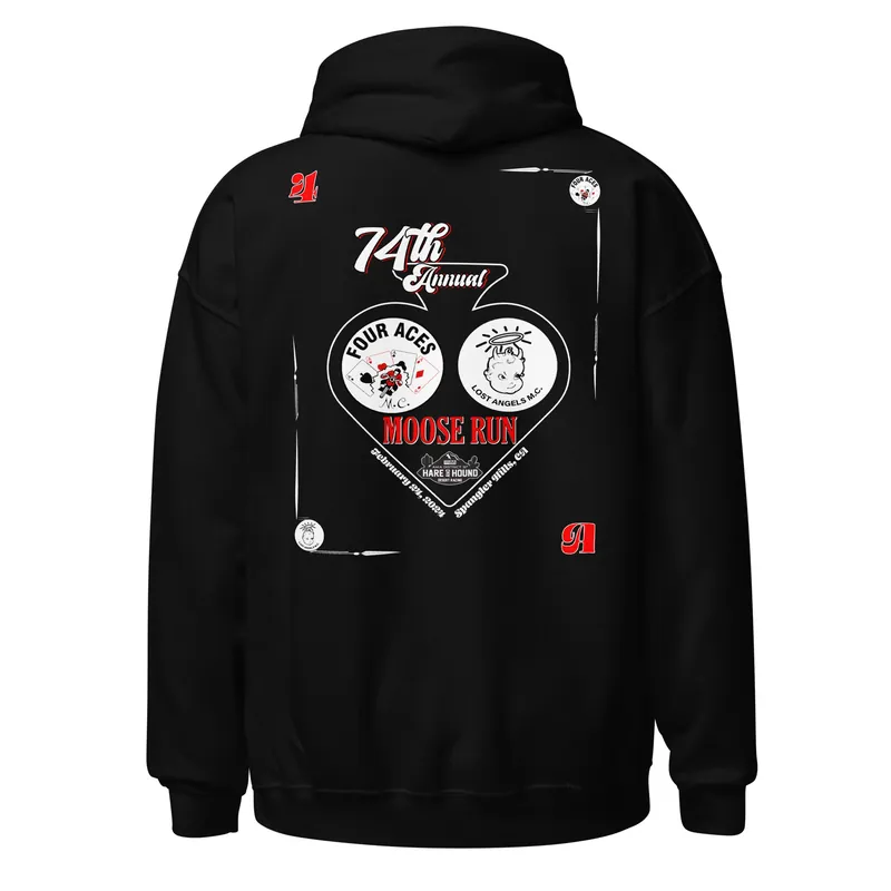 Official Four Aces 74th Moose Run Event Hoodie - Race Desert