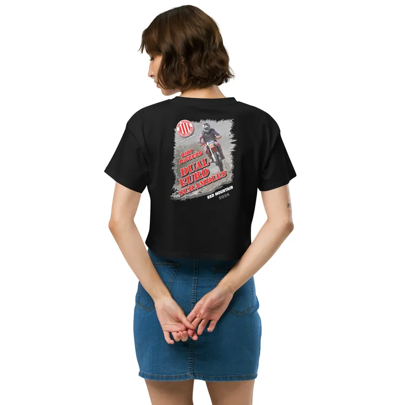 Women’s Crop Top Dirt Diggers 2024 Dual Euro Scrambles Event Shirt - Race Desert