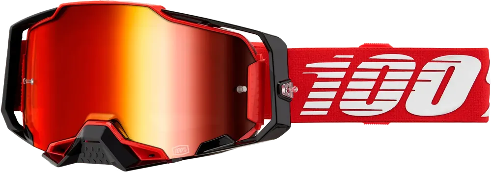 100% Armega Goggle Red Mirror Red Lens - LiveTheGnar