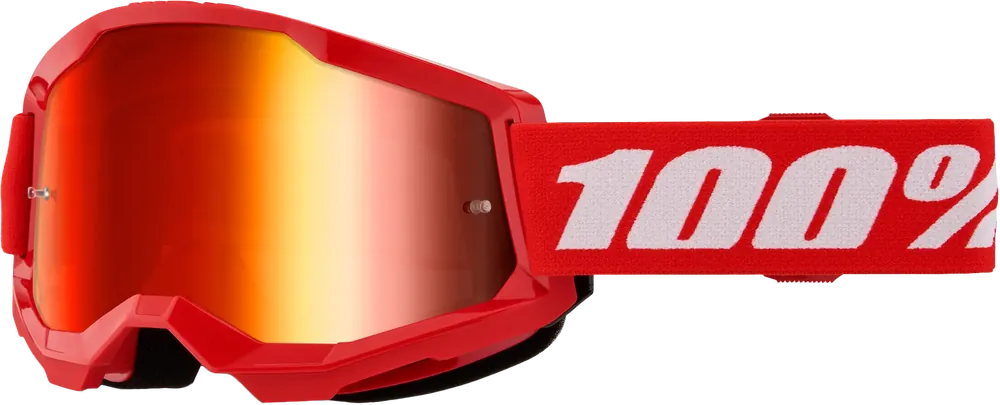 100% Strata 2 Goggle Red Mirror Red Lens - LiveTheGnar