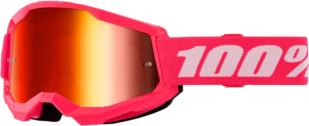100% Strata 2 Goggle Pink Mirror Red Lens - LiveTheGnar