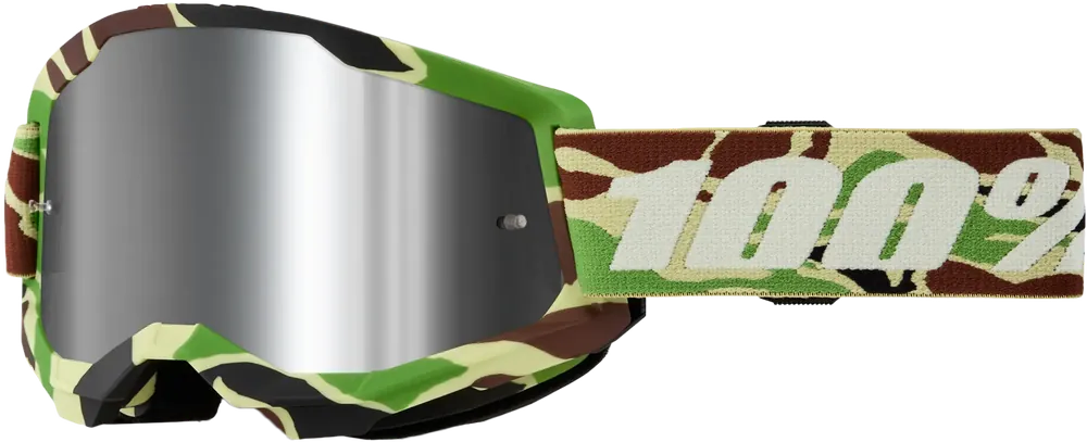 100% Strata 2 Goggle War Camo Mirror Silver Lens - LiveTheGnar