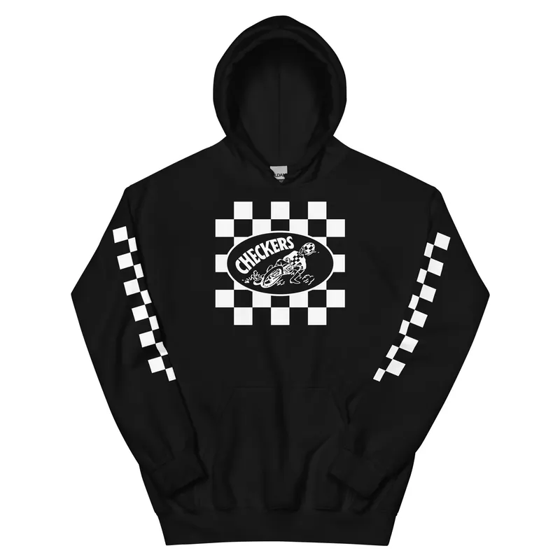 Checkers MC Adult Slider Black Hoodie - Official Club Apparel