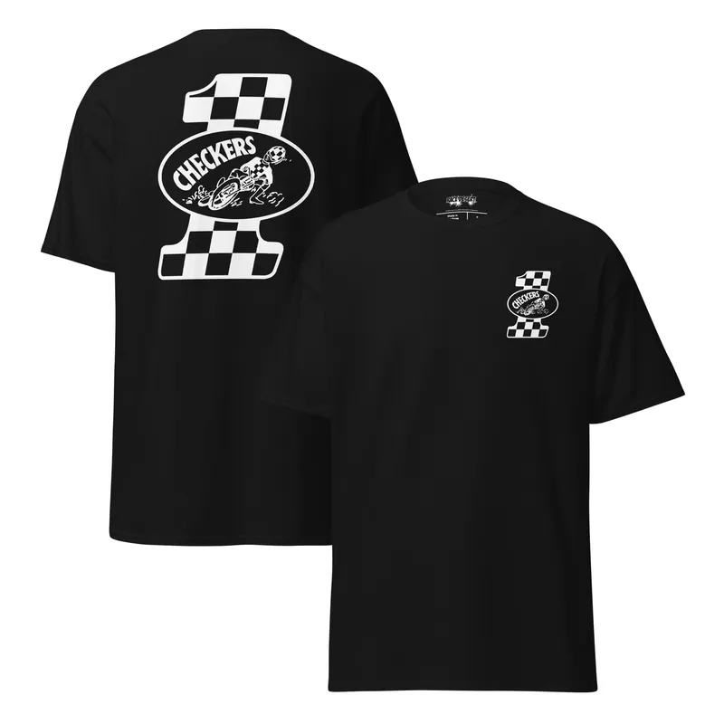 Checkers MC Mens Black #1 Slider T-Shirt - Official Club Apparel