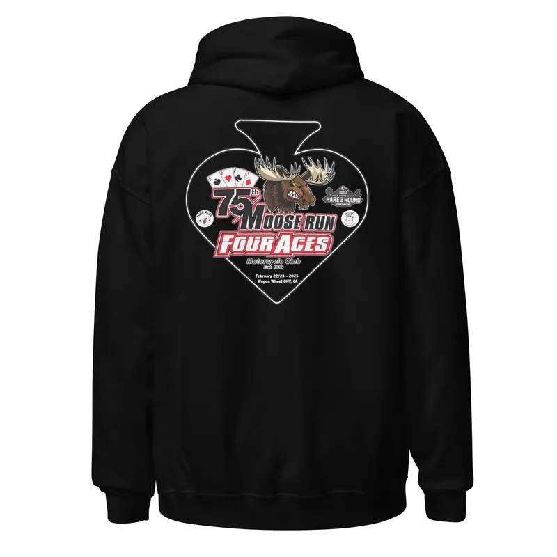 Four Aces 75th Annual Moose Run Hare & Hound Event Hoodie - Adult Size