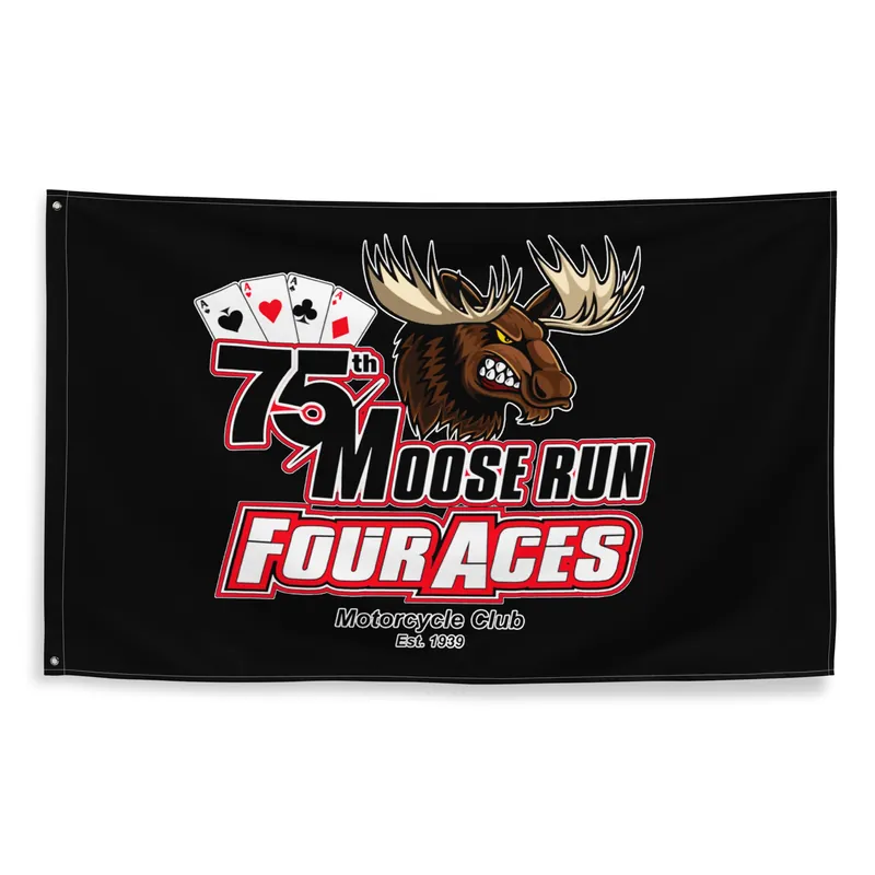 Four Aces 75th Annual Moose Run - Official Event Flag (one sided flag)