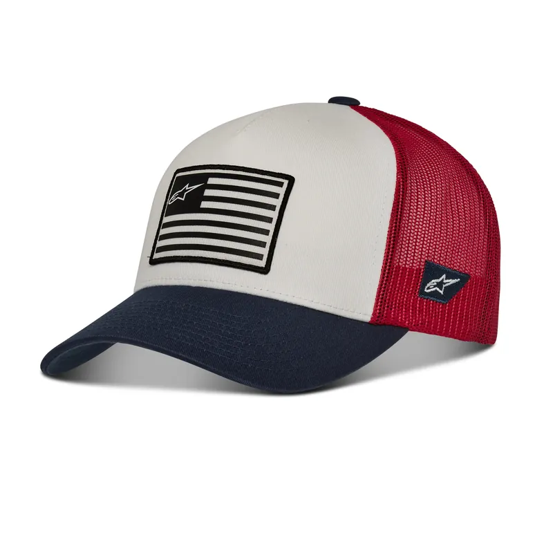 Flag Snapback Hat White/Navy/Red O/S - LiveTheGnar