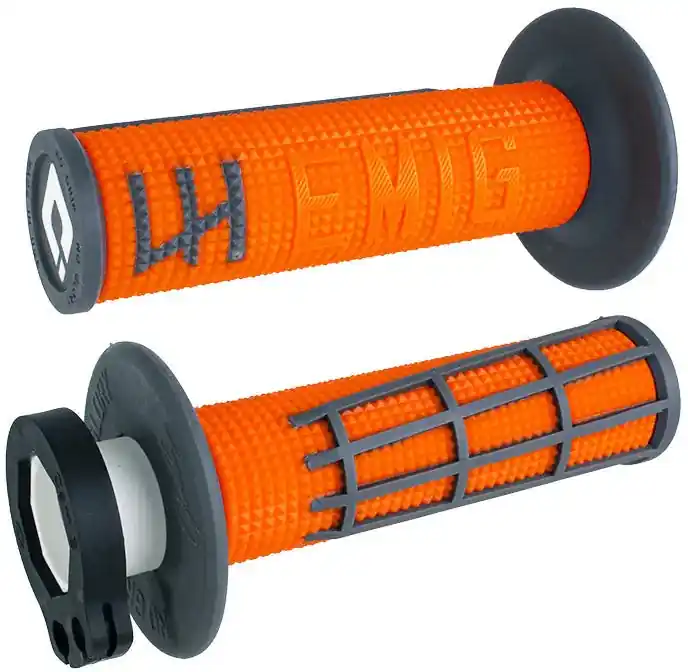 ODI Emig 2.0 V2 Lock On Grip Orange/Graphite - LiveTheGnar