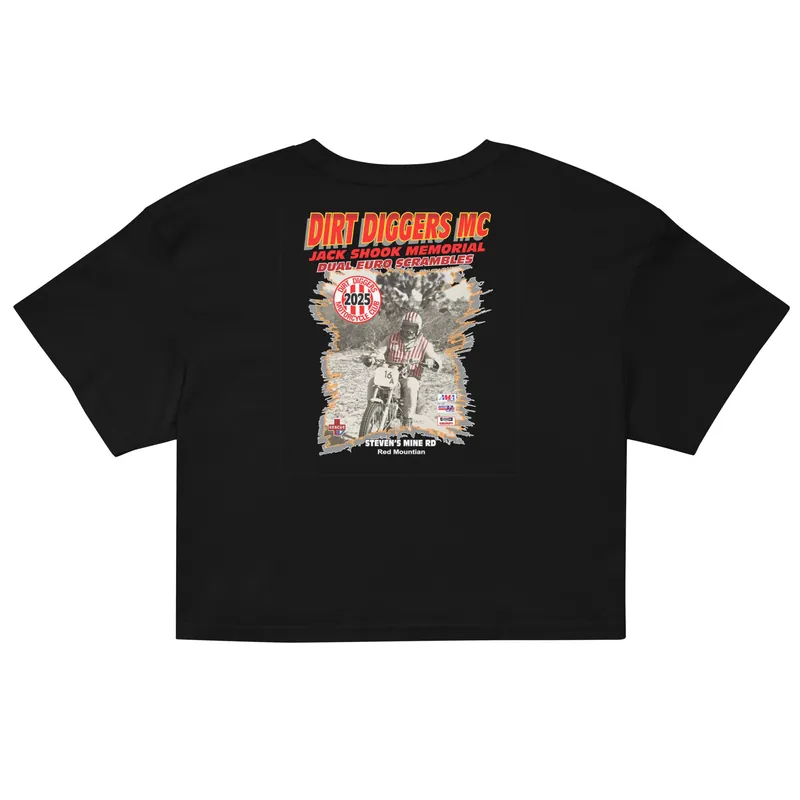 Women’s Crop Top Dirt Diggers 2025 Dual Euro Scrambles Event Shirt - Race Desert