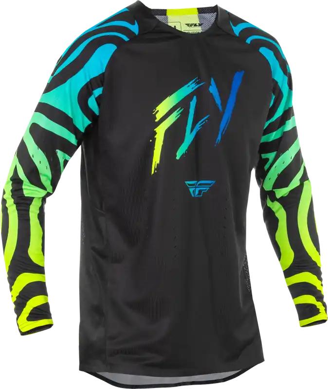 FLY RACING Evolution DST Zen Black/Blue/Hi Vis Jersey - LiveTheGnar