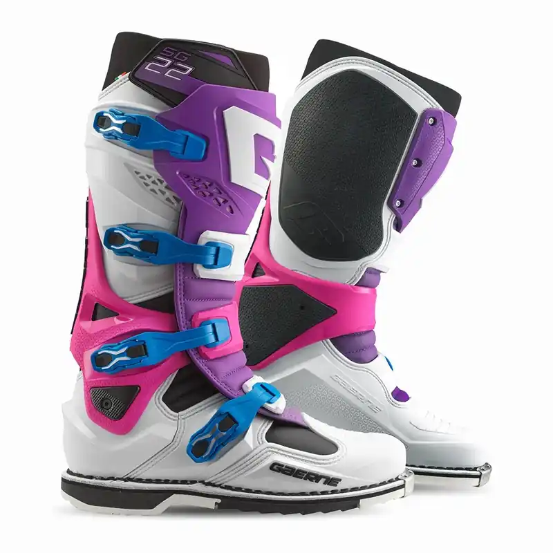Gaerne SG22 Limited Edition Purple/White/Rhodamine Boots - LiveTheGnar