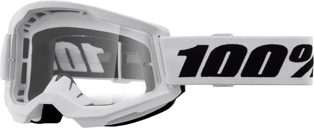 100% Strata 2 Goggle White Clear Lens - LiveTheGnar