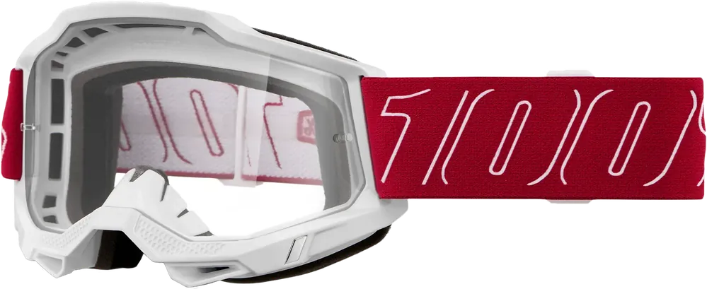 100% Accuri 2 Goggle Redline with Clear Lens - LiveTheGnar