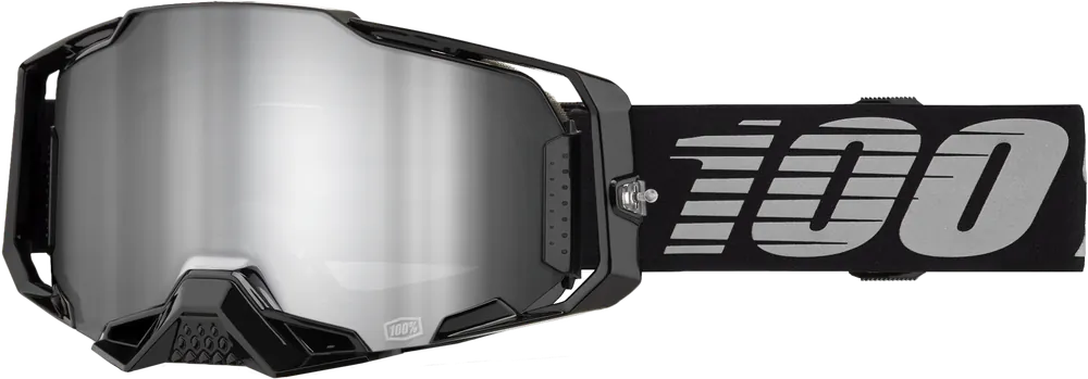 Armega Goggle Black Mirror Silver Lens - LiveTheGnar