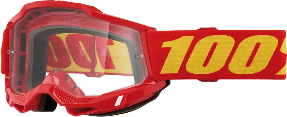 100% Accuri 2 Goggle Red with Clear Lens - LiveTheGnar