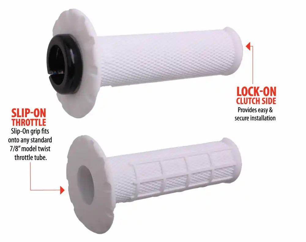 ODI Universal Lock On Half Waffle - White (Pro Soft)