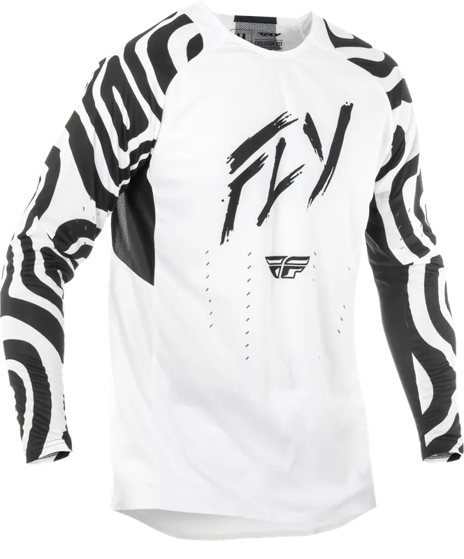 FLY RACING Evolution DST Abyss White/Black Jersey - LiveTheGnar