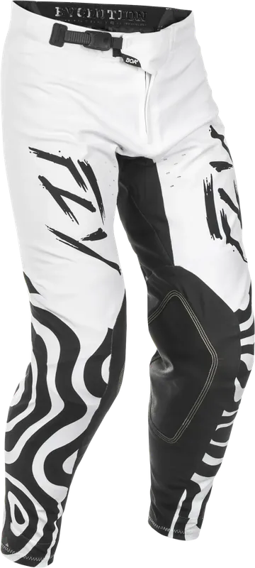 FLY RACING Evolution DST Abyss White/Black Pants - LiveTheGnar