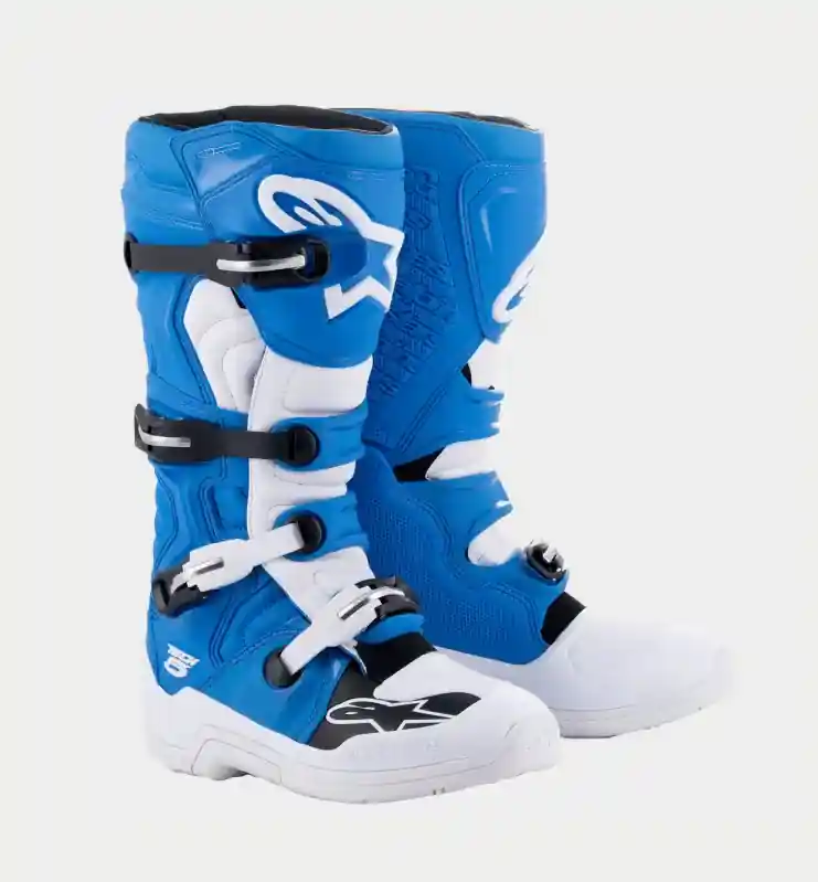 Alpinestars Tech 5 Blue/White Boots - LiveTheGnar