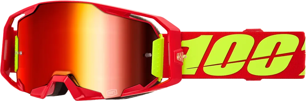 100% Armatic Goggle Red with Mirror Red Lens - LiveTheGnar
