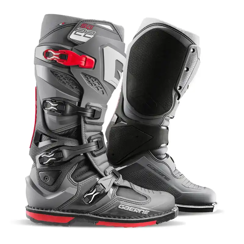 Gaerne SG22 Anthracite/Black/Red Boots - LiveTheGnar