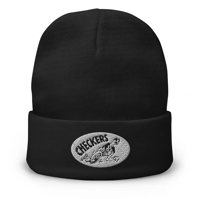 Checkers MC Black Embroidered Beanie - Official Club Apparel