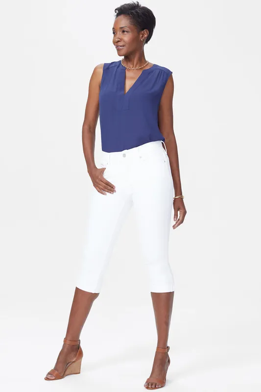 Marilyn Straight Crop Jeans - Optic White