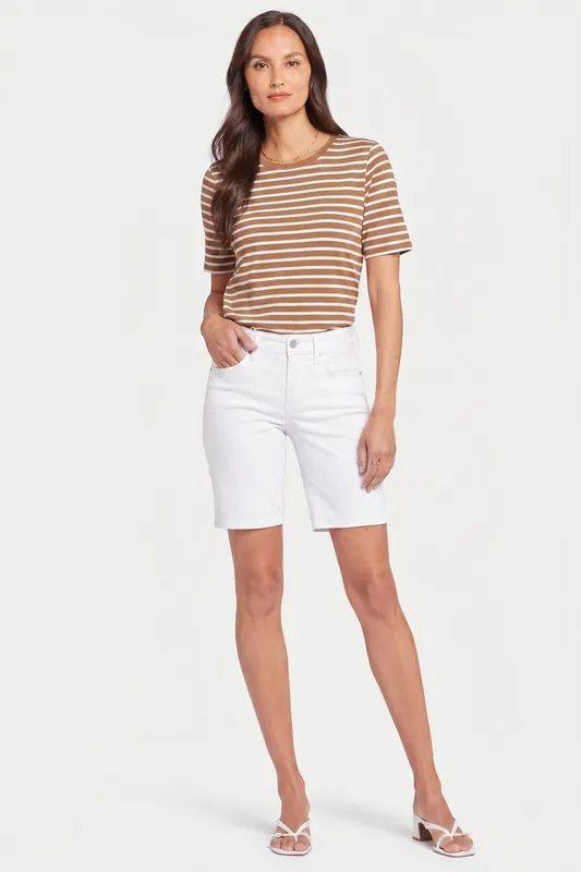 Ella Denim Shorts - Optic White