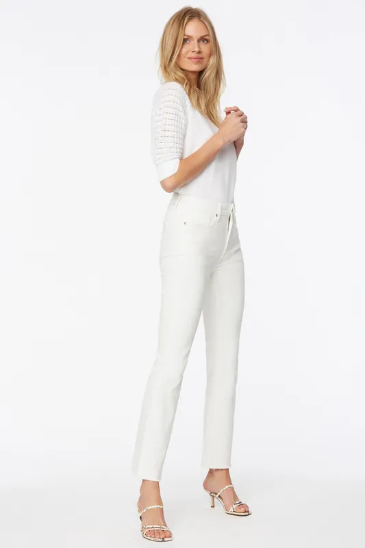 Slim Bootcut Ankle Jeans In Petite - Optic White