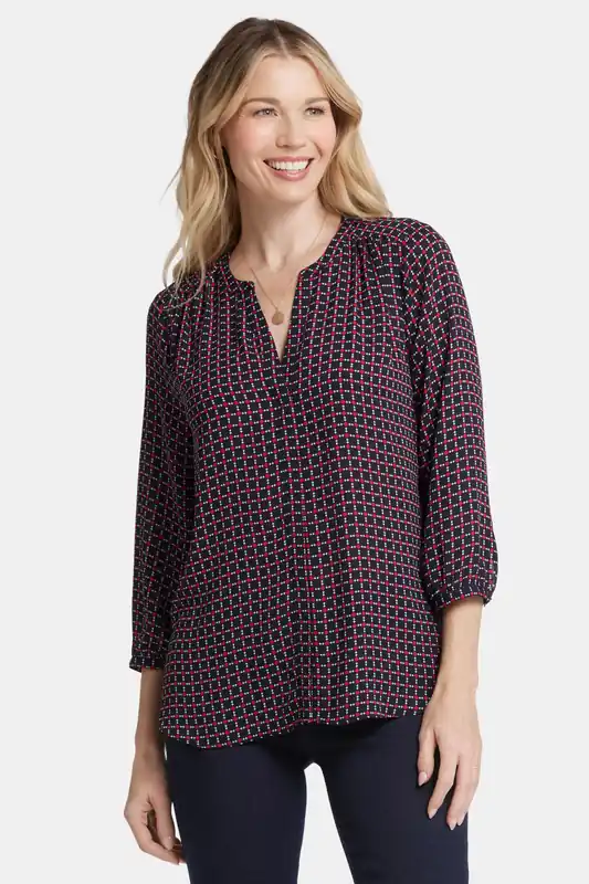 Pintuck Blouse - Starlet Geo