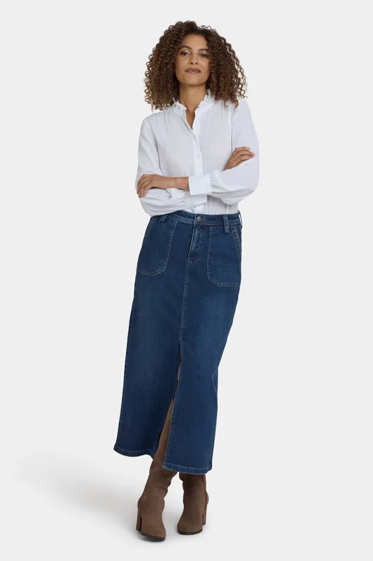 High Rise Long Skirt - Louvre Sapphire