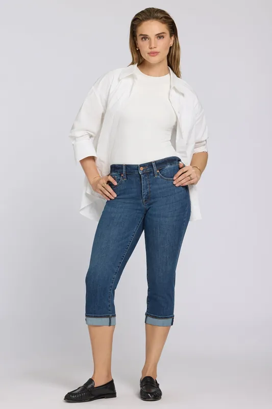 Marilyn Straight Crop Jeans In Petite - Sunset Villa