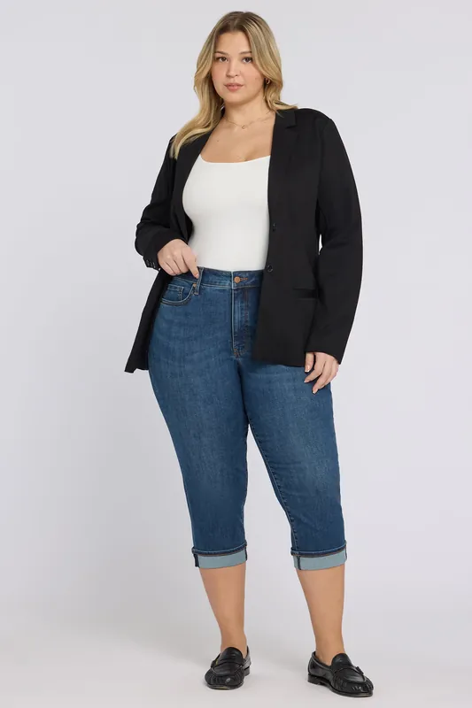 Marilyn Straight Crop Jeans In Plus Size - Sunset Villa